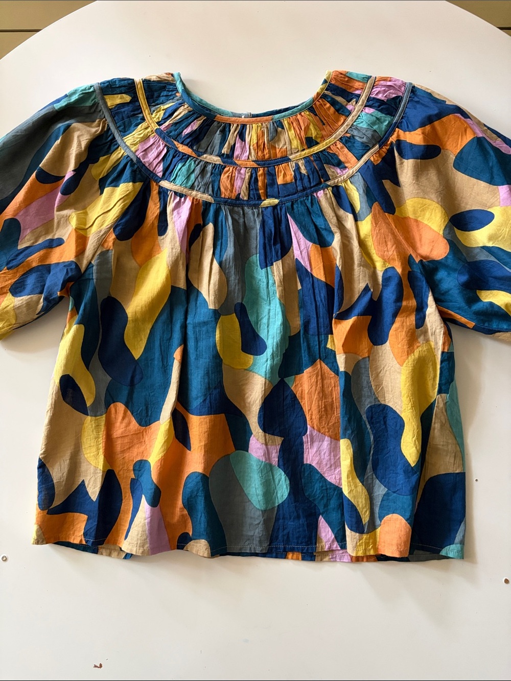 EUC THML Colorful Abstract Print Blouse S